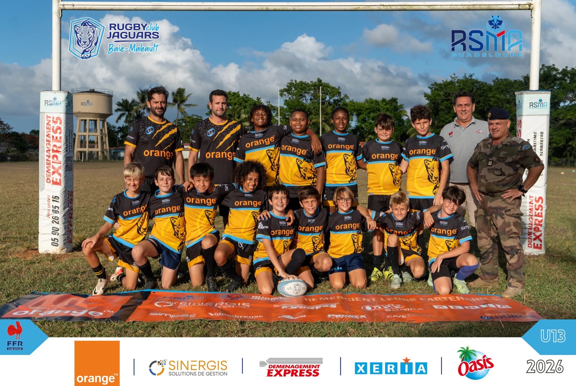 Le groupe du Rugby Club Jaguars au grand complet